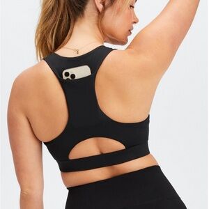 FABLETICS - Women’s On-The-Go Midi Medium Impact Sports Bra Size XXS NWT Black